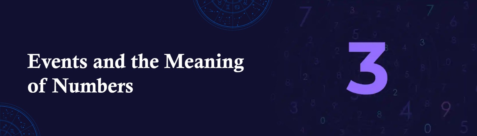 Events and the Meaning of Numbers